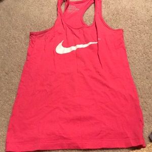 Pink cotton Nike tank